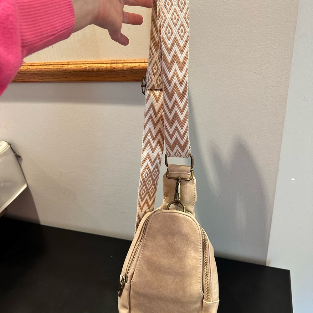 Stylish Tan Crossbody Bag